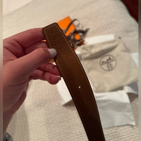 Hermes reversible leather belt (emblem not included) - Picture 5 of 6